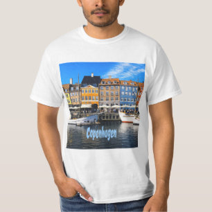Kopenhagen Dänemark Hauptstadt Canal Zuhause Nyhav T-Shirt