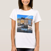 Kopenhagen Dänemark Hauptstadt Canal Zuhause Nyhav T-Shirt (Vorderseite)