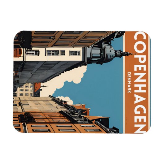 Kopenhagen Dänemark Magnet (Horizontal)