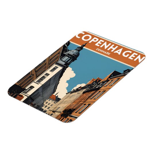 Kopenhagen Dänemark Magnet (Linke Seite)