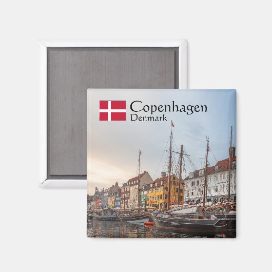 Kopenhagen Dänemark Magnet (Vorderseite/Rückseite)