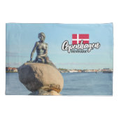 Kopenhagen Dänemark Mermaid Kissenbezug (Rückseite)