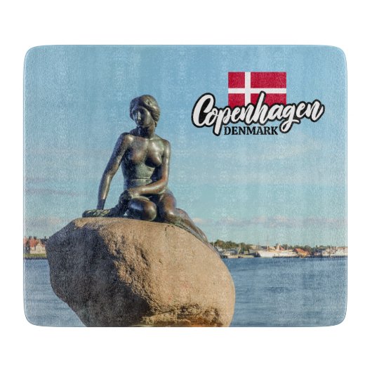 Kopenhagen Dänemark Mermaid Schneidebrett (Vorderseite)