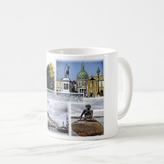 Kopenhagen - Dänemark - Mosaik - Kaffeetasse (VorderseiteRechts)