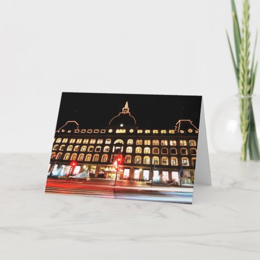 Kopenhagen, Dänemark nachts Feiertagskarte (Vorderseite)