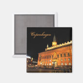 Kopenhagen, Dänemark nachts Magnet (Vorderseite/Rückseite)