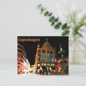 Kopenhagen, Dänemark nachts Postkarte (Stehend Vorderseite)