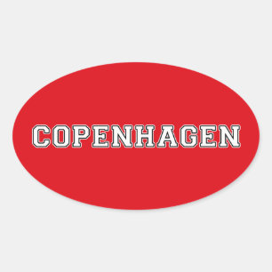 Kopenhagen Dänemark Ovaler Aufkleber