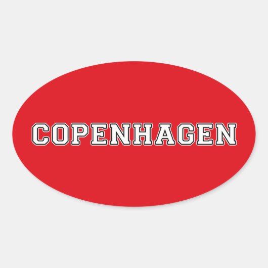 Kopenhagen Dänemark Ovaler Aufkleber (Vorderseite)