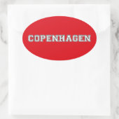 Kopenhagen Dänemark Ovaler Aufkleber (Tasche)