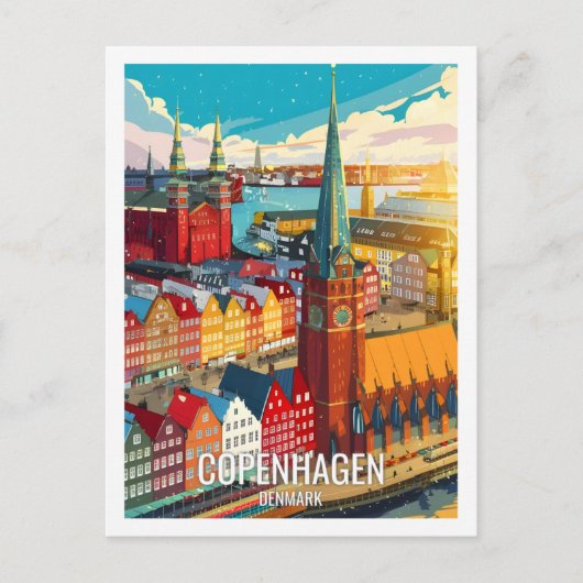 Kopenhagen, Dänemark Postkarte (Vorderseite)