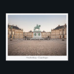 Kopenhagen Dänemark Postkarte<br><div class="desc">Foto Amalienborg mit seiner Reitstatue Frederik V. in Kopenhagen,  Dänemark. Foto © Sebastian Wurm.</div>