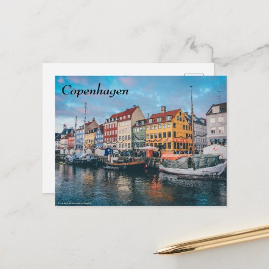 Kopenhagen Dänemark Postkarte (Vorderseite/Rückseite Beispiel)