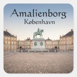 Kopenhagen Dänemark Quadratischer Aufkleber