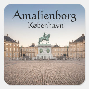 Kopenhagen Dänemark Quadratischer Aufkleber