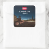 Kopenhagen Dänemark Quadratischer Aufkleber (Tasche)
