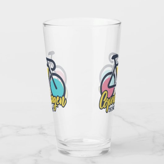 Kopenhagen Dänemark Radfahren Glas (Links)