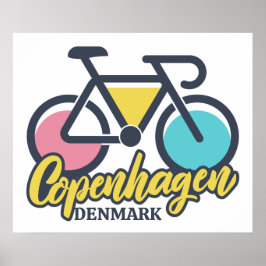 Kopenhagen Dänemark Radfahren Poster