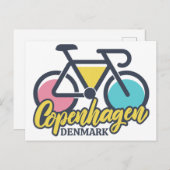 Kopenhagen Dänemark Radfahren Postkarte (Vorne/Hinten)