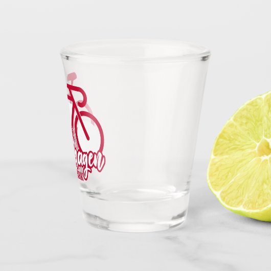 Kopenhagen Dänemark Radfahren Schnapsglas (Rechts)