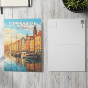 Kopenhagen Dänemark Reise Kunst Vintage Postkarte
