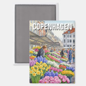 Kopenhagen Dänemark Reise Magnet (Vorderseite/Rückseite)