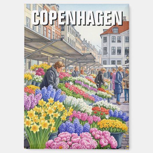 Kopenhagen Dänemark Reise Magnet (Vorderseite)