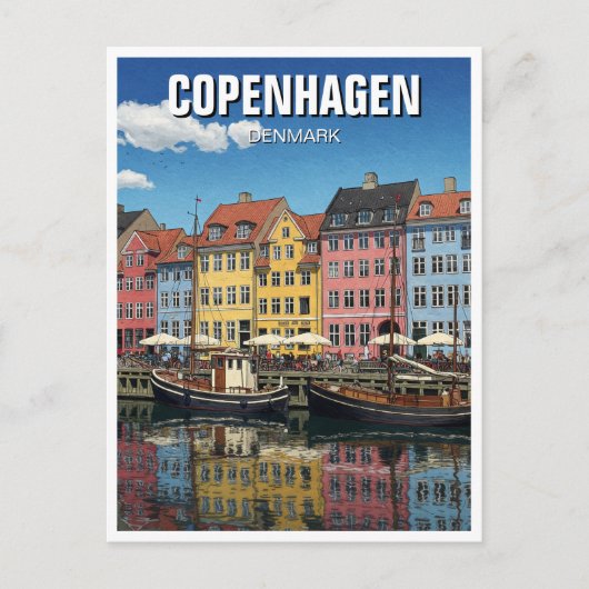 Kopenhagen Dänemark - Reise Postkarte (Vorderseite)