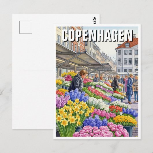 Kopenhagen Dänemark - Reise Postkarte (Vorne/Hinten)