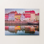 Kopenhagen, Dänemark - Reise-Postkarte Puzzle (Horizontal)