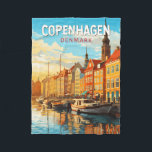 Kopenhagen Dänemark Reisekunst Vintag Fleecedecke<br><div class="desc">Kopenhagener Retrovektorraumdesign. Kopenhagen,  die dänische Hauptstadt,  liegt auf den Küsteninseln Seeland und Amager. Die Öresund-Brücke verbindet Malmo in Südschweden.</div>