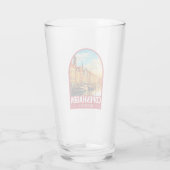 Kopenhagen Dänemark Reisekunst Vintag Glas (Rückseite)