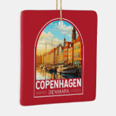 Kopenhagen Dänemark Reisekunst Vintag Keramikornament (Rechts)