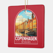 Kopenhagen Dänemark Reisekunst Vintag Keramikornament (Links)