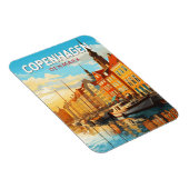 Kopenhagen Dänemark Reisekunst Vintag Magnet (Rechte Seite)