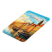 Kopenhagen Dänemark Reisekunst Vintag Magnet (Linke Seite)