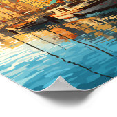 Kopenhagen Dänemark Reisekunst Vintag Poster (Ecke)