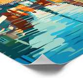 Kopenhagen Dänemark Reisekunst Vintag Poster (Ecke)