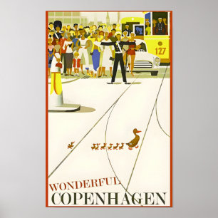 Kopenhagen-Dänemark Reiseplakat Poster