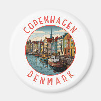 Kopenhagen Dänemark Retro Distressed Circle