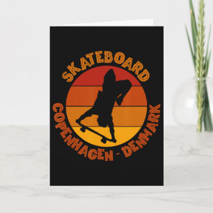 Kopenhagen Dänemark Skateboarder Urne Skateboardin Karte
