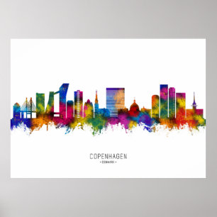 Kopenhagen Dänemark Skyline Poster