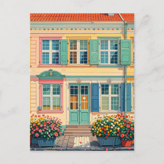 Kopenhagen Dänemark Vintage Pastellfarben Postkarte