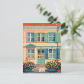 Kopenhagen Dänemark Vintage Pastellfarben Postkarte (Stehend Vorderseite)