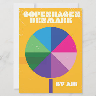 Kopenhagen, Dänemark Vintage-Reiseposter Einladung