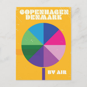 Kopenhagen, Dänemark Vintage-Reiseposter Postkarte