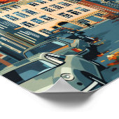 Kopenhagen Dänemark Vintage Travel Illustration Poster (Ecke)