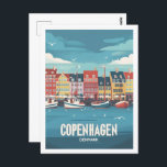 Kopenhagen Dänemark Vintager berühmter Reiseort Postkarte<br><div class="desc">Kopenhagen Dänemark Vintager berühmter Reiseort</div>