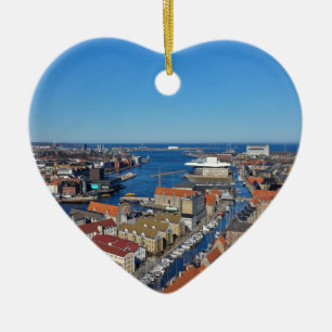 Kopenhagen-Hafenspitze von Vor Frelsers Kirke Keramikornament