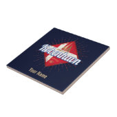 Kopenhagen Hauptstadt Dänemark Retro Segelschiff Fliese (Seite)